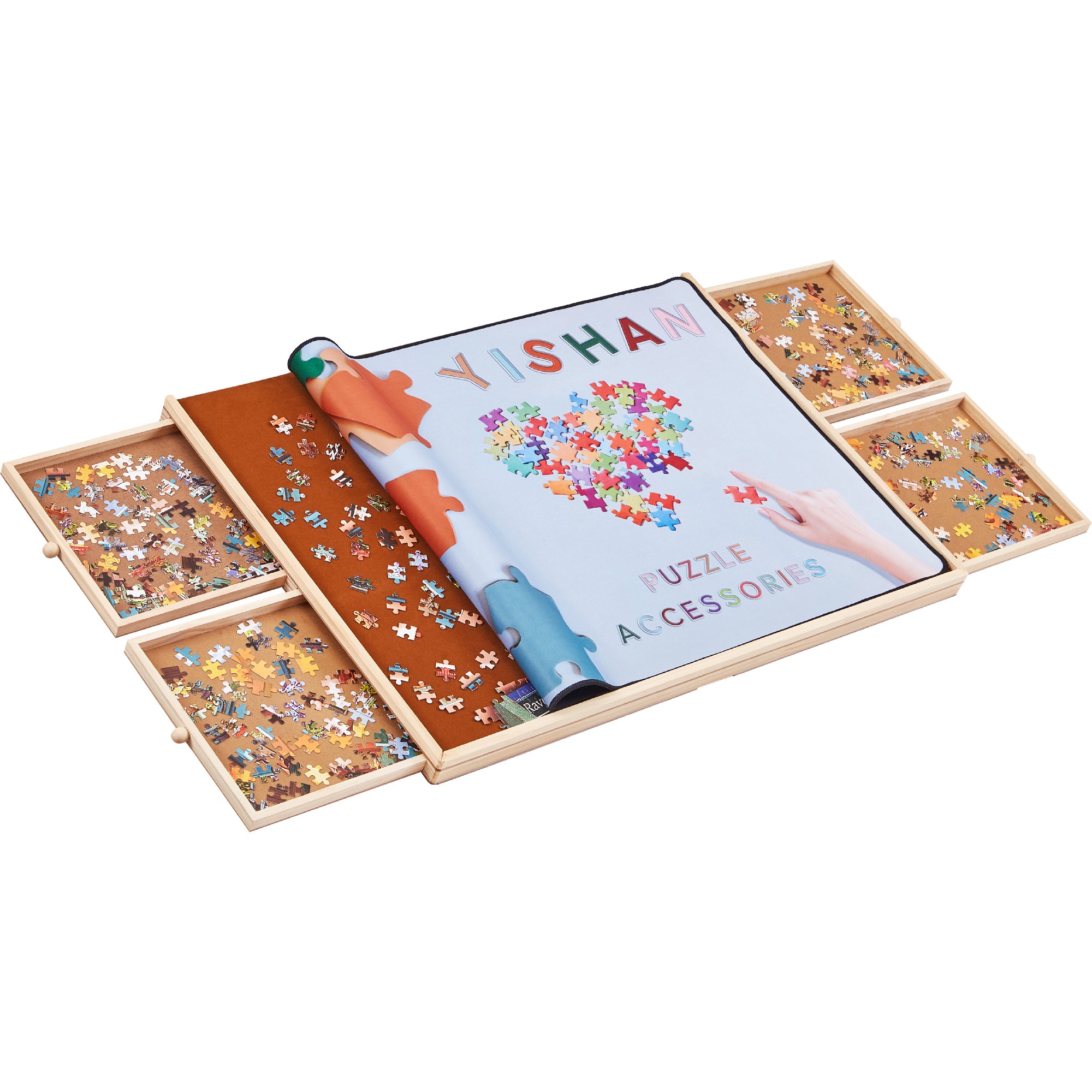 Jigsaw Puzzle Board with Drawers – YISHAN