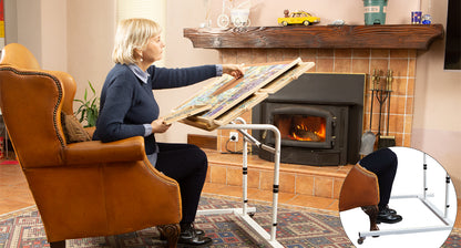 Tilted Jigsaw Puzzle Rolling Board Table
