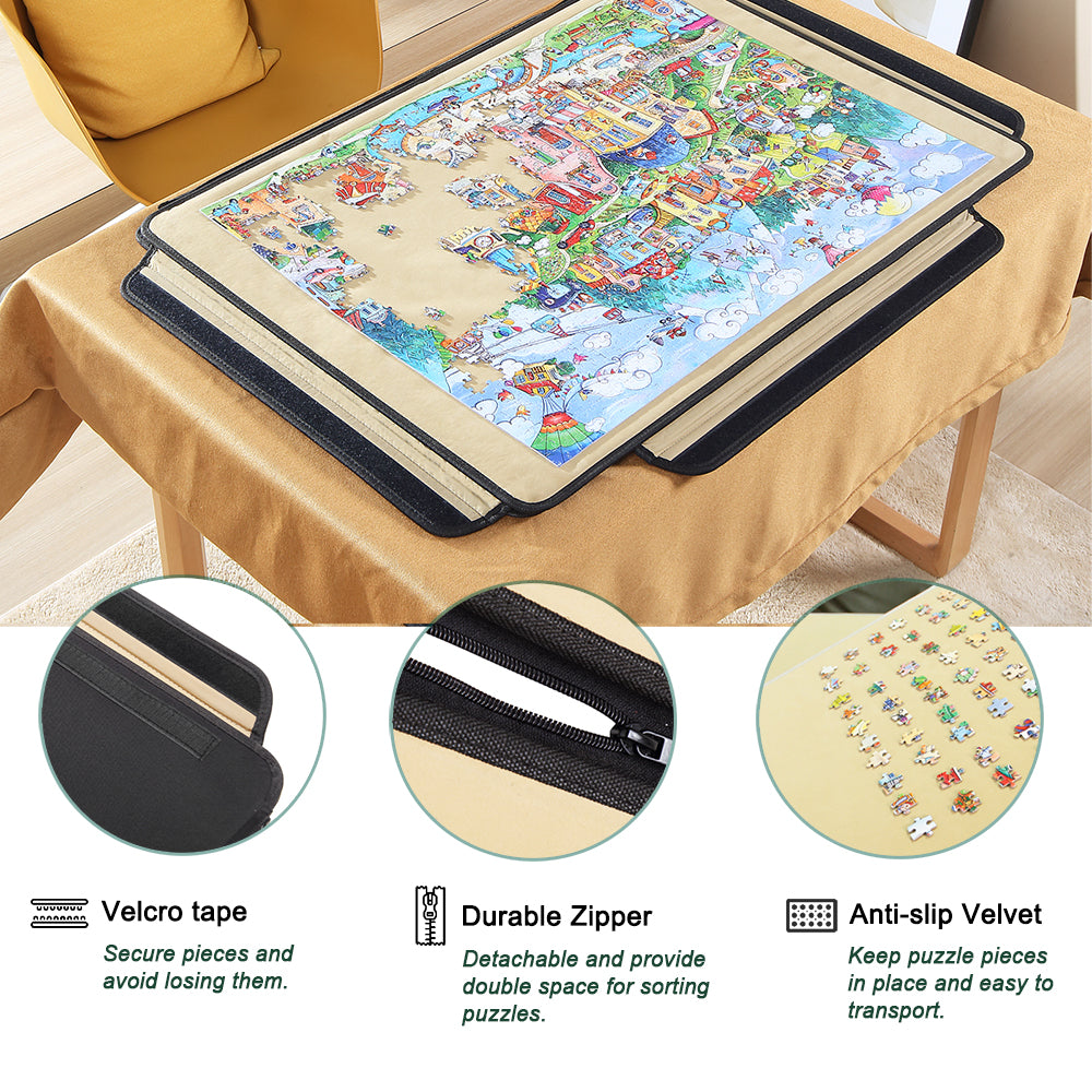 Portable Jigsaw Puzzle Board with Sorting Trays- 1500 Pieces