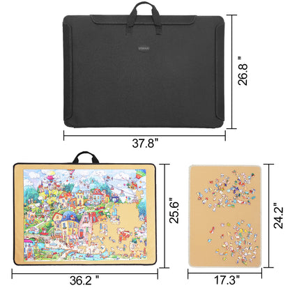 Portable Jigsaw Puzzle Board with Sorting Trays- 1500 Pieces - Fabric