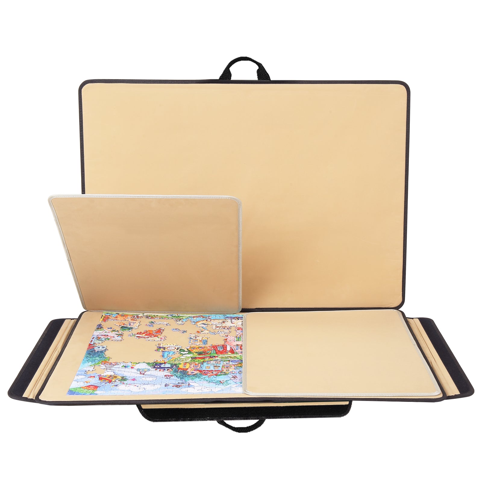 Portable Jigsaw Puzzle Board Puzzle Case with Four Sorting Trays