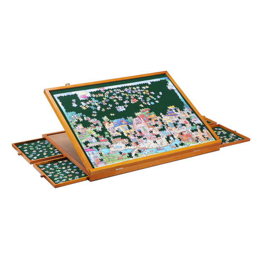 Tilted Jigsaw Puzzle Board - 1500 Pieces - Plastic Cover