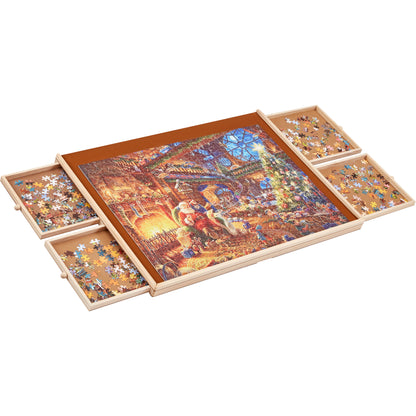 Tilted Jigsaw Puzzle Board - 1000 Pieces - Plastic Cover